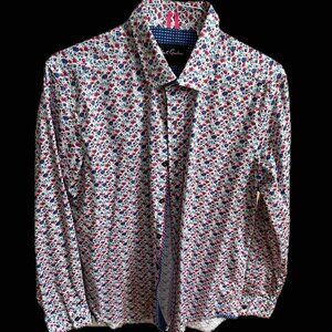 Robert Graham Men's Long Sleeve Everard Dress Shirt XL